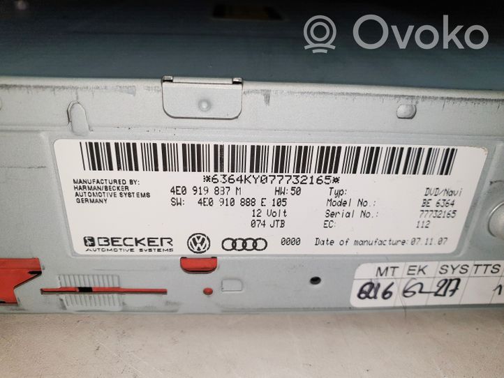 Audi A6 Allroad C6 Navigation unit CD/DVD player 4E0919837M