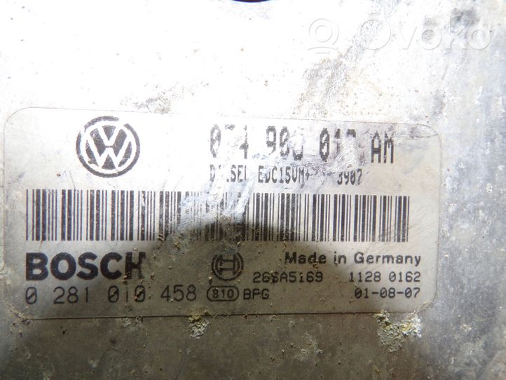 Volkswagen Multivan T4 Komputer / Sterownik ECU silnika 074906018AM