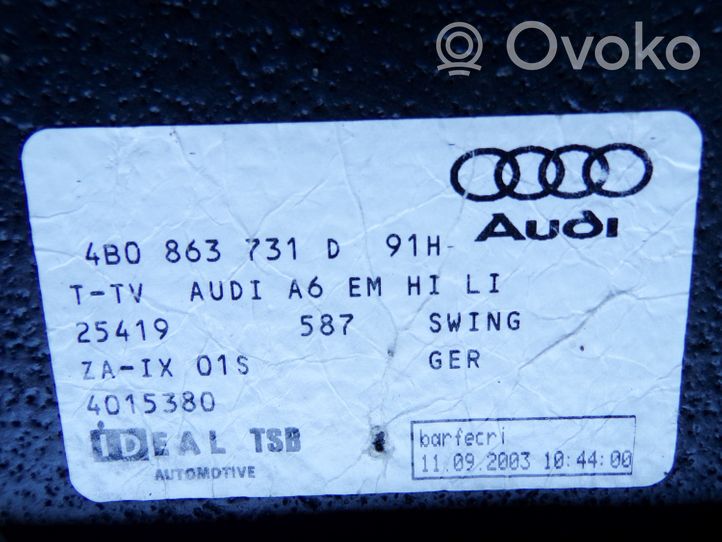 Audi A6 S6 C5 4B Kit tapis de sol auto 4B0863731D