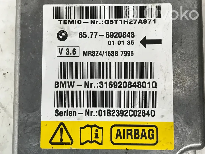 BMW 5 E39 Module de contrôle airbag 65776920848