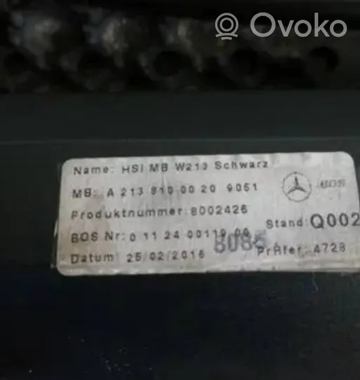 Mercedes-Benz E W213 Sähkökäyttöinen takaikkunan häikäisysuoja A2138100020