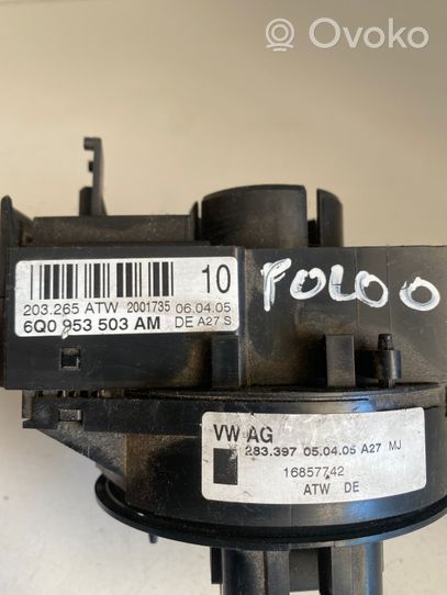 Volkswagen Polo IV 9N3 Leva/interruttore dell’indicatore di direzione e tergicristallo 6Q0953503AM