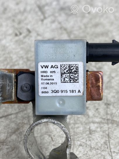 Volkswagen PASSAT B8 Câble négatif masse batterie 3Q0915181A