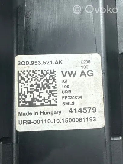 Volkswagen PASSAT B8 Interruptor/palanca de limpiador de luz de giro 3Q0953521AK