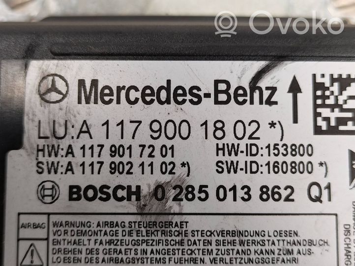 Mercedes-Benz CLA C117 X117 W117 Module de contrôle airbag A1179001802