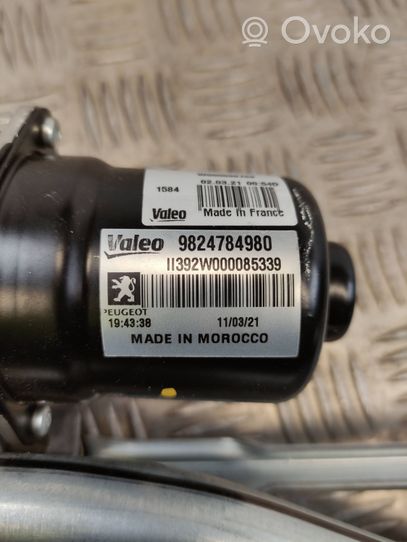 Citroen C4 III e-C4 Tringlerie et moteur d'essuie-glace avant 9824784980