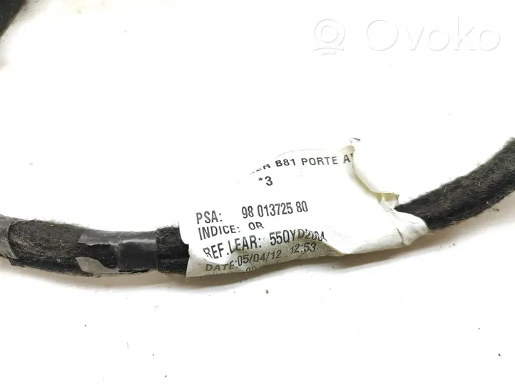 Citroen DS5 Faisceau de câblage de porte avant 9801372580