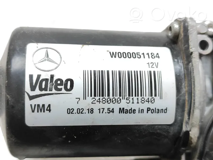 Mercedes-Benz Vito Viano W447 Mechanizm i silniczek wycieraczek szyby przedniej / czołowej W000051184