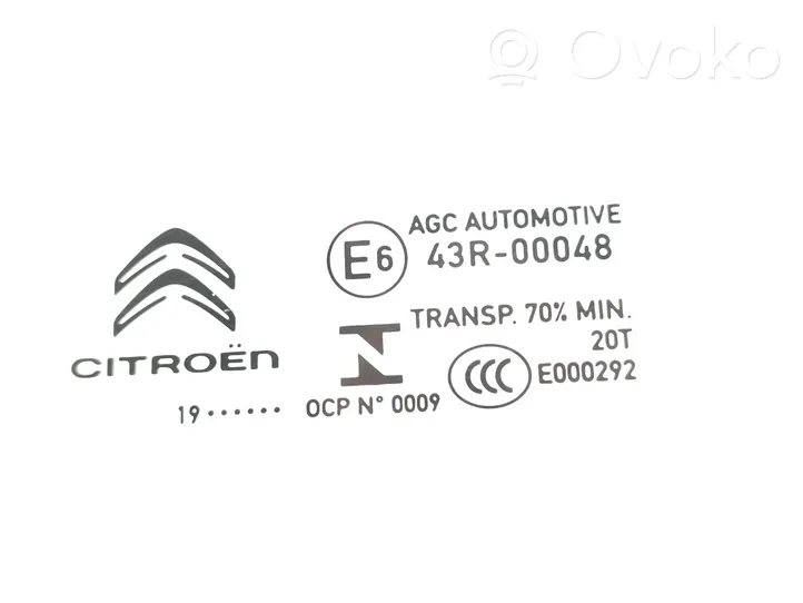 Citroen C3 Szyba drzwi przednich 43R00048