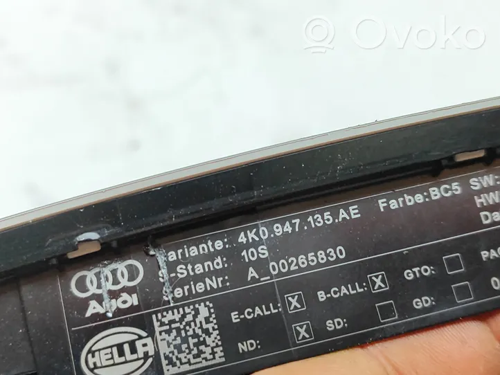 Audi A4 S4 B9 8W Priekšējo vietu apgaismojums 4K0947135AE