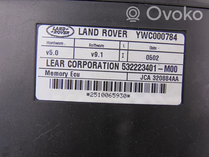 Land Rover Discovery 3 - LR3 Sėdynės valdymo blokas YWC000784