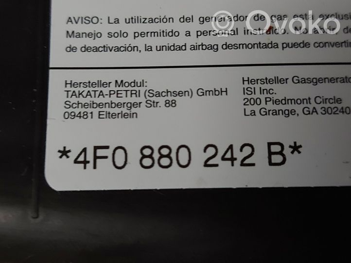 Audi A6 S6 C6 4F Poduszka powietrzna Airbag fotela 4F0880242B