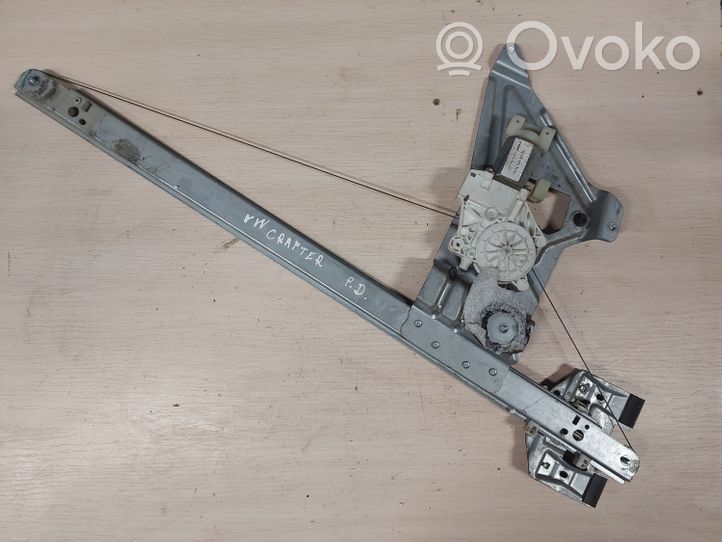 Volkswagen Crafter Front door window regulator with motor 09067200146