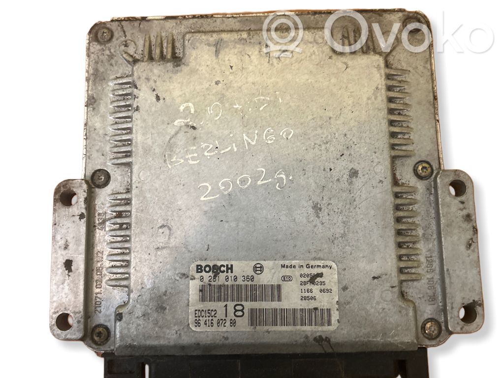 Citroen Berlingo Engine control unit/module 