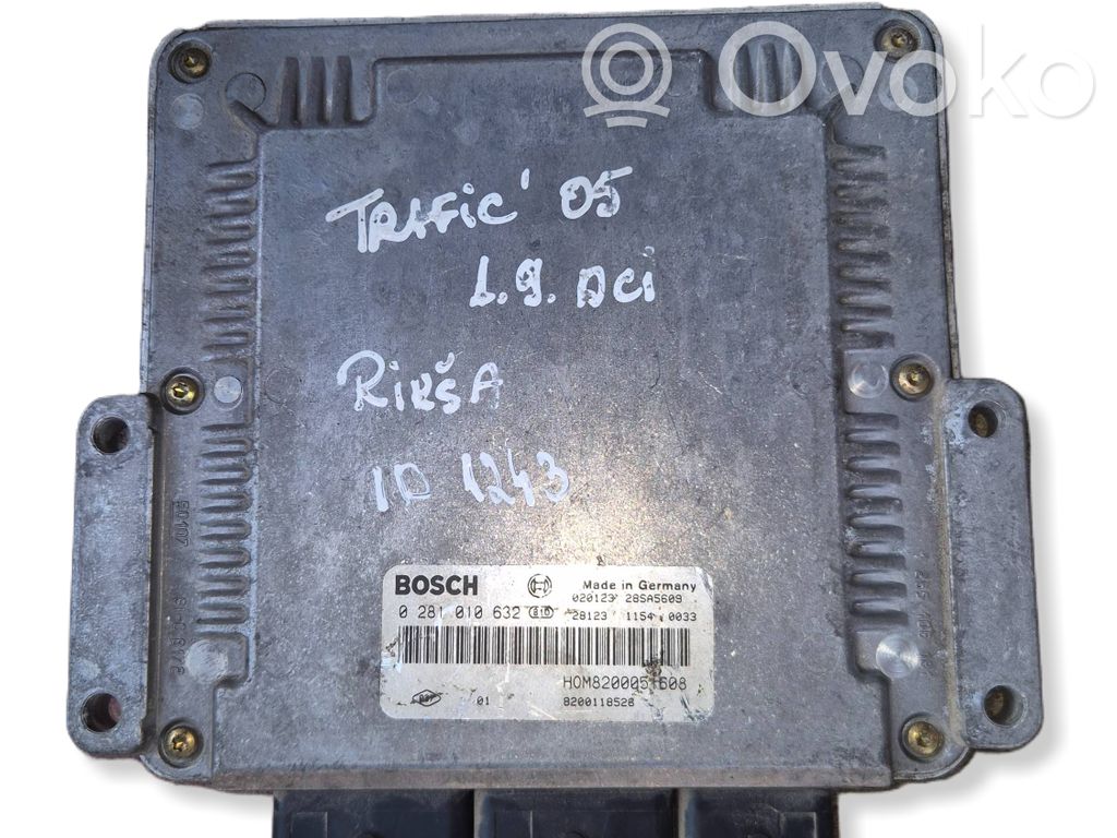 Engine control unit/module   0281010632,8200118526