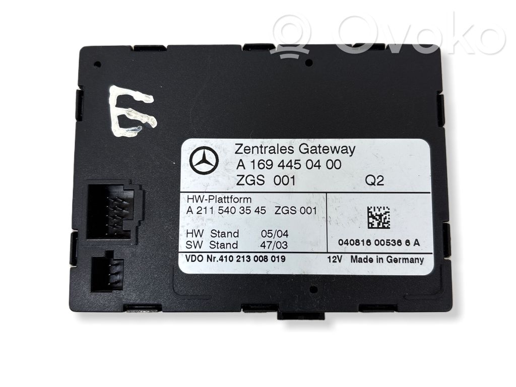 Mercedes-Benz A W169 Moduł sterowania Gateway 