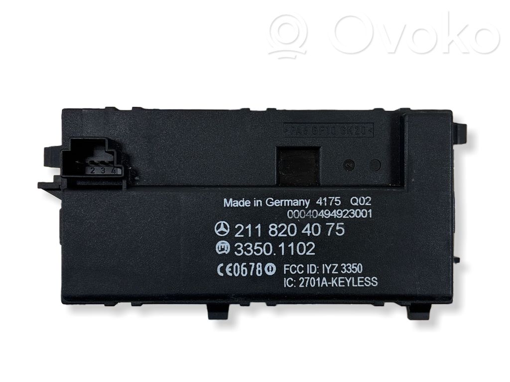Mercedes-Benz E W211 Keyless (KESSY) go control unit/module 