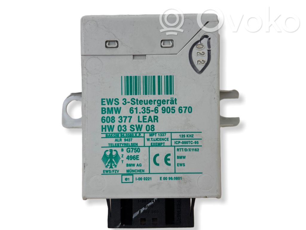 BMW 3 E46 Unité de commande dispositif d'immobilisation 