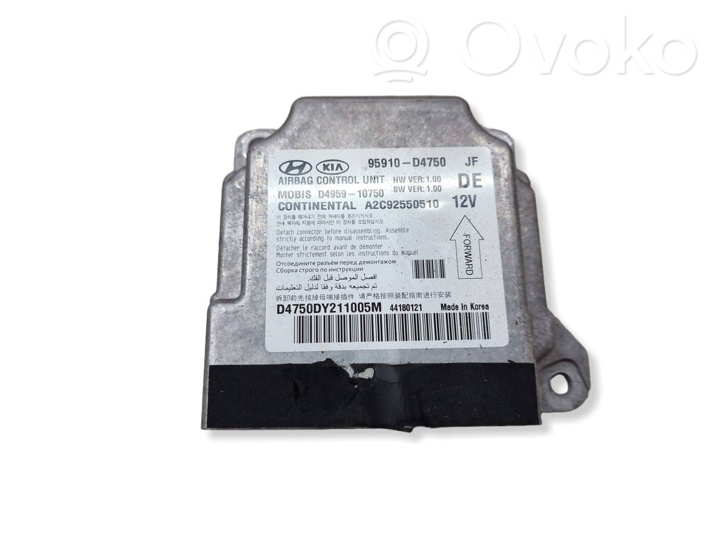 KIA Optima Airbag control unit/module 