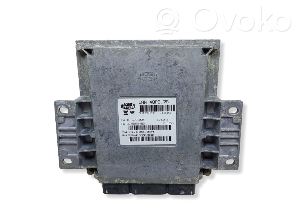 Engine control unit/module   9646570080KASACJ,9646570080,IAW48P27G,9645989480