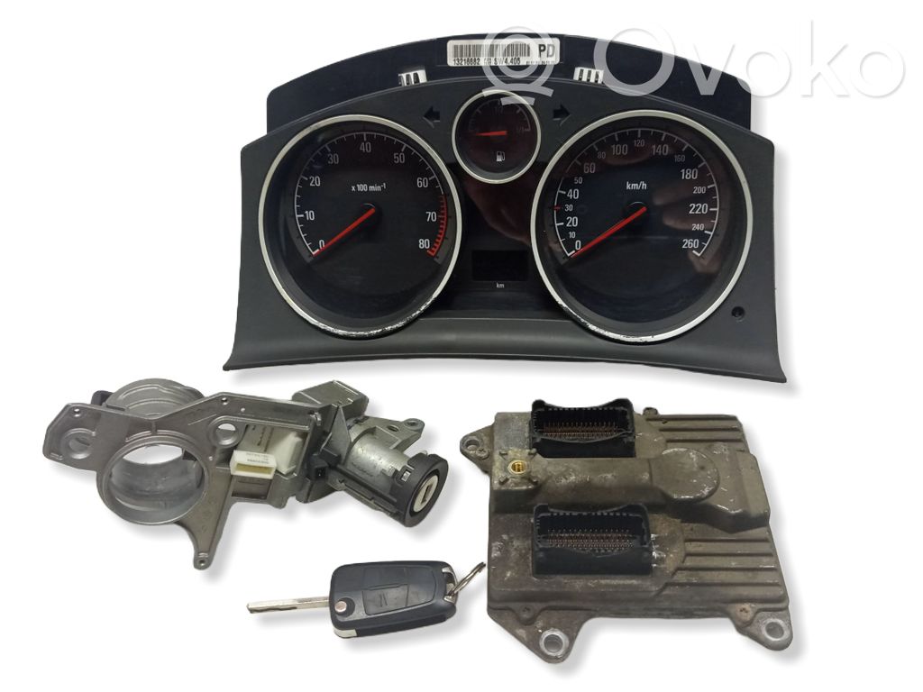 Opel Zafira B Engine ECU kit and lock set 