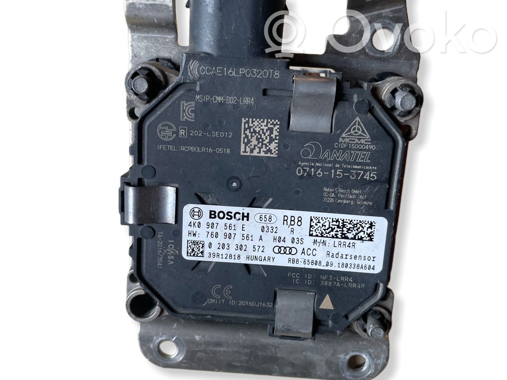 Audi A6 S6 C8 4K Sensor de radar Distronic 