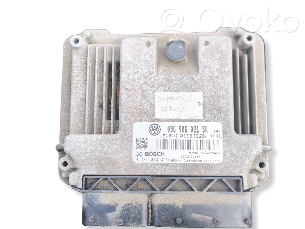 Engine control unit/module   03G906021SK,0281014419,03G906021AN,0281014417