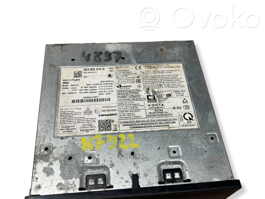Skoda Octavia Mk4 Navigation unit CD/DVD player 