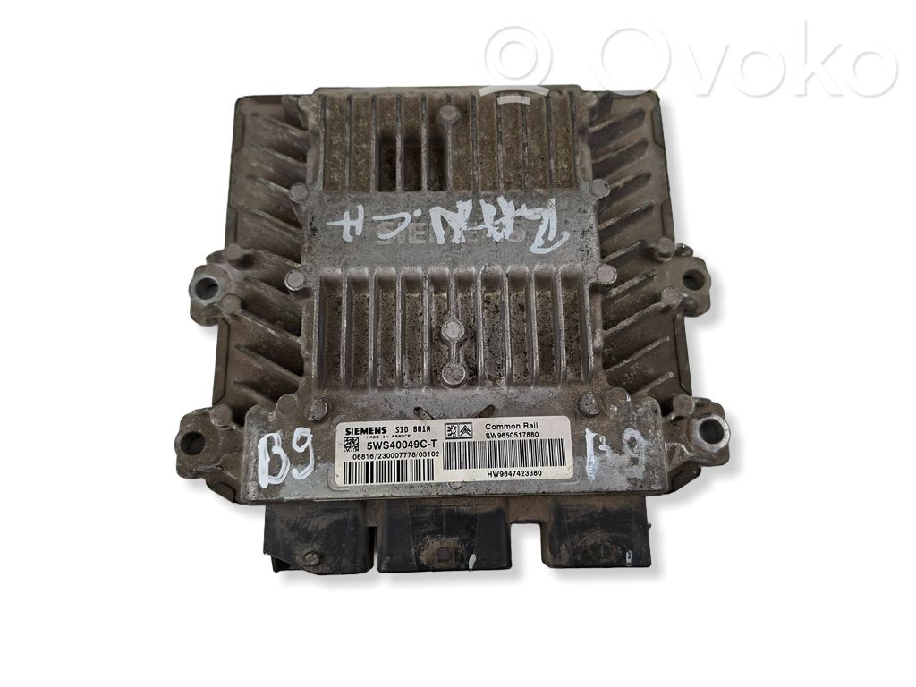 Engine control unit/module   9647423380,SW9650517880