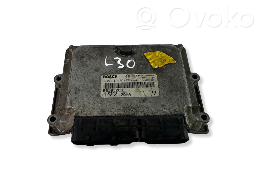 Fiat Stilo Engine control unit/module 