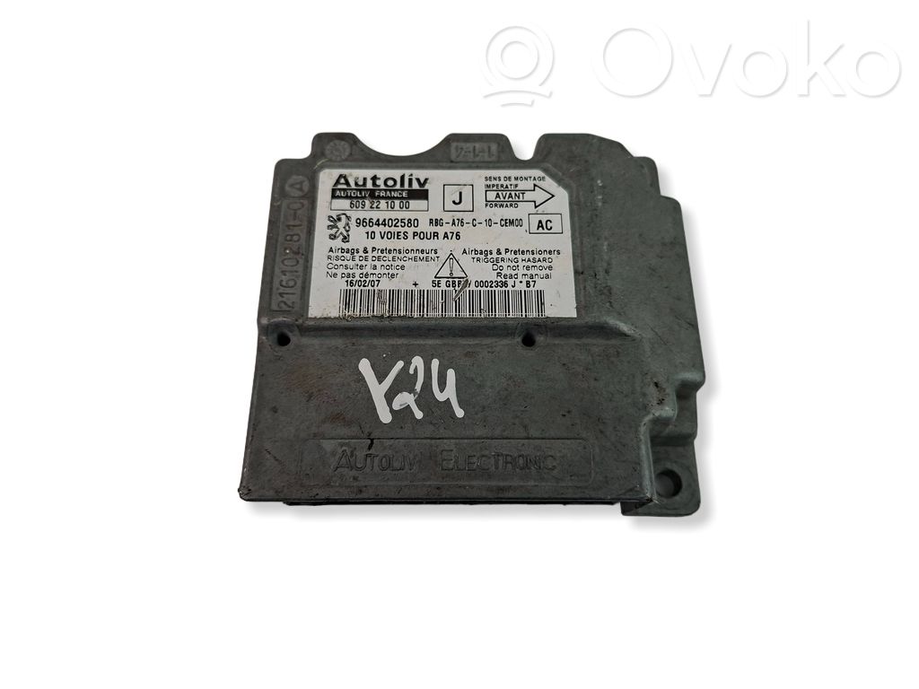 Peugeot 207 Airbag control unit/module 