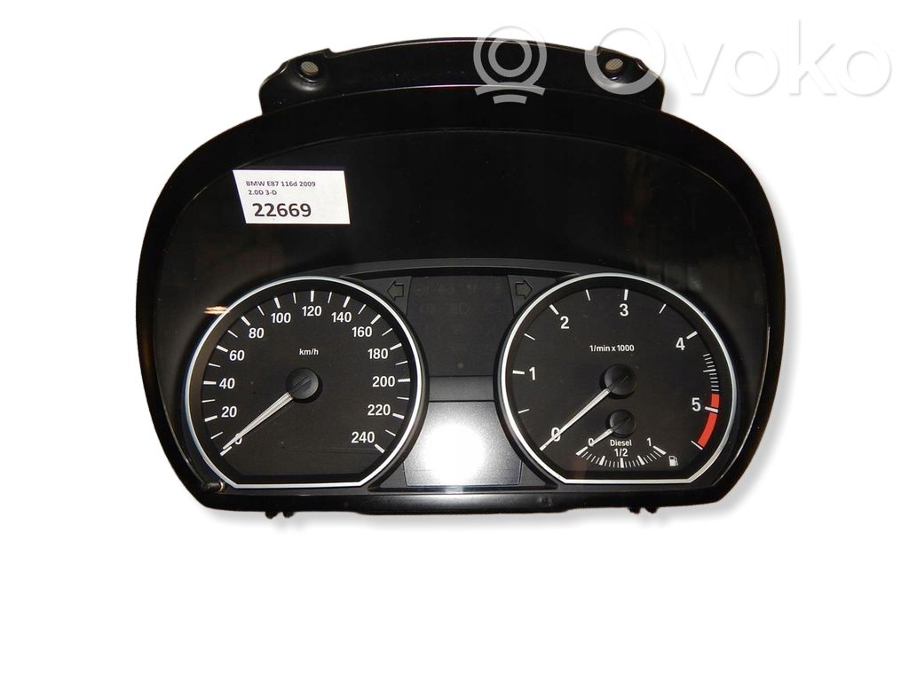 BMW 1 E81 E87 Velocímetro (tablero de instrumentos) 