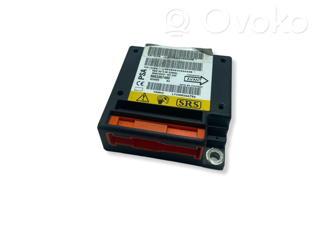 Airbag control unit/module   9663357480,LTV8M03A7S8,5EKB6E0493033B