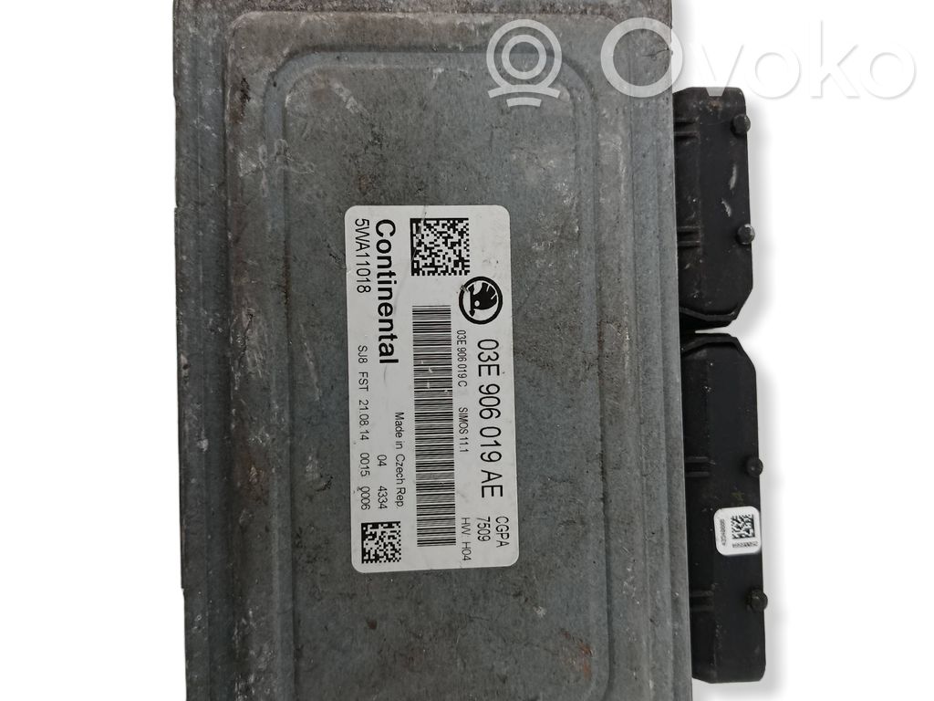 Engine control unit/module   03E906019G,5WA11018,03E906019AE