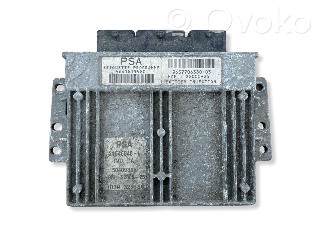 Peugeot 206 Engine control unit/module 
