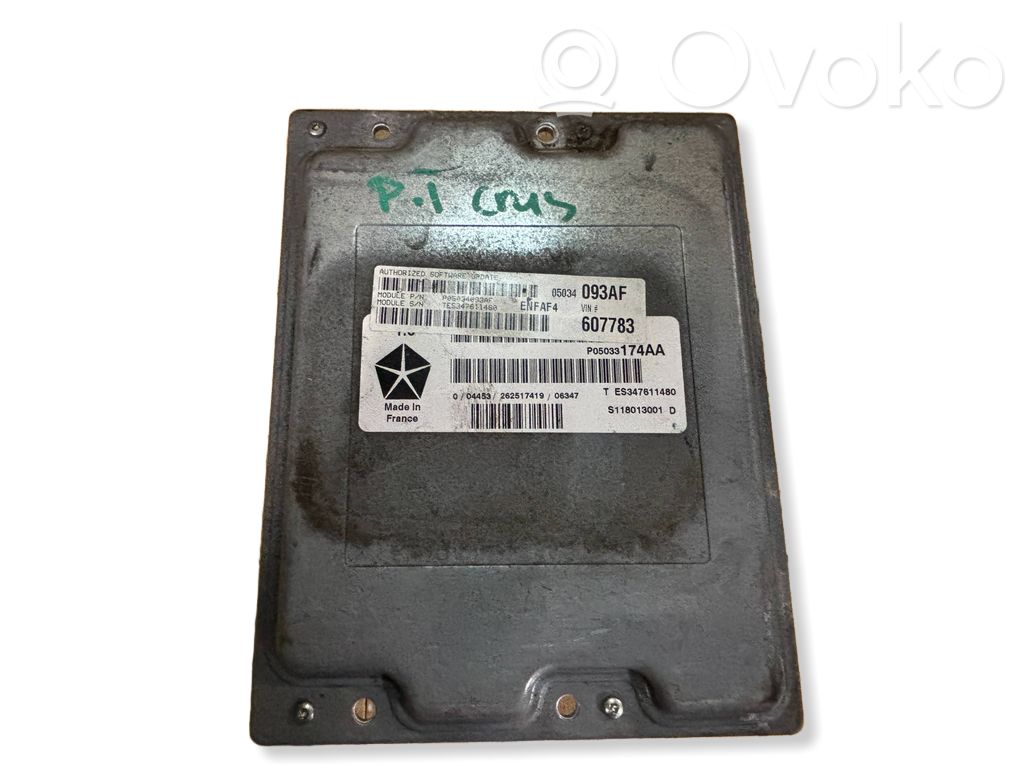 Engine control unit/module   P05034093AF,TES347611480,05034093AF,P05033174AA