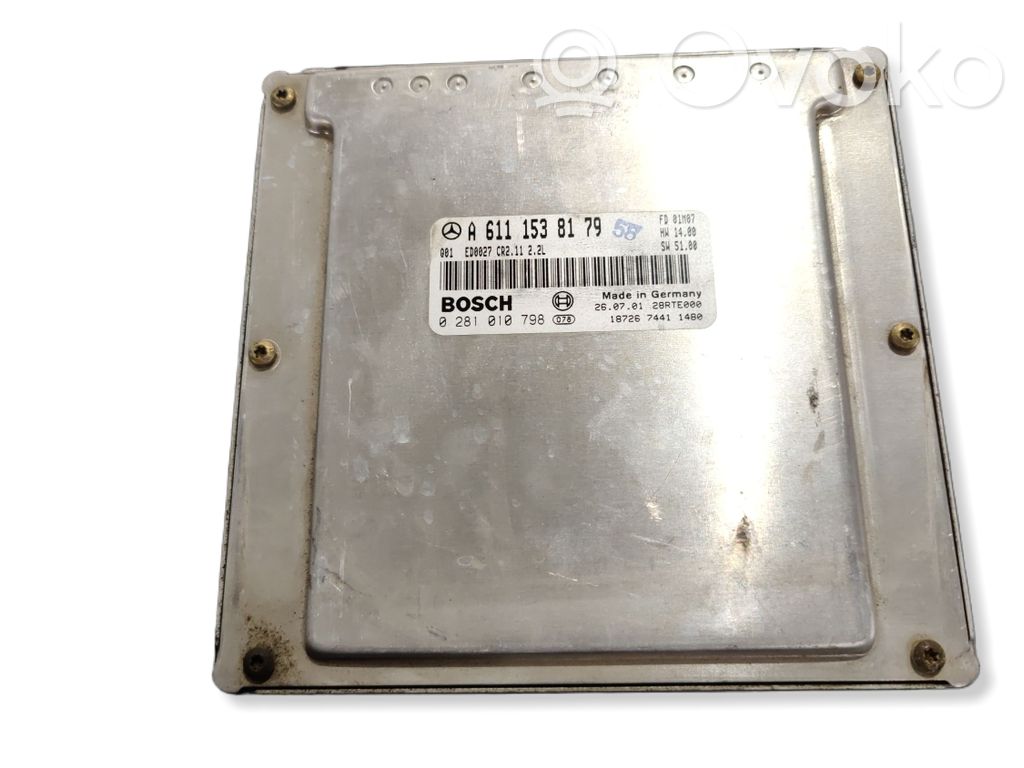 Sterownik / Moduł ECU   28RTE000,A6111538179,0281010798,6111538179