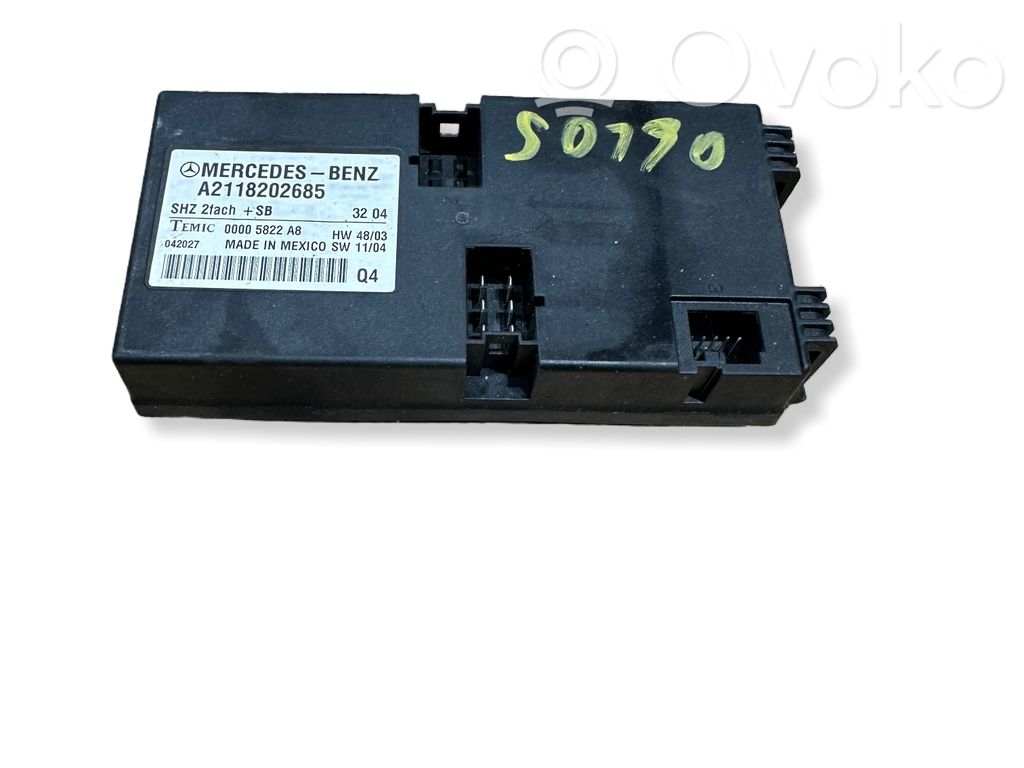Module de commande de siège   A2118202685,00005822A8,042027