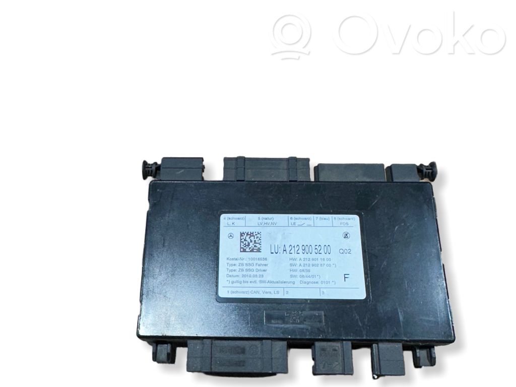 Mercedes-Benz E C207 W207 Module de commande de siège 