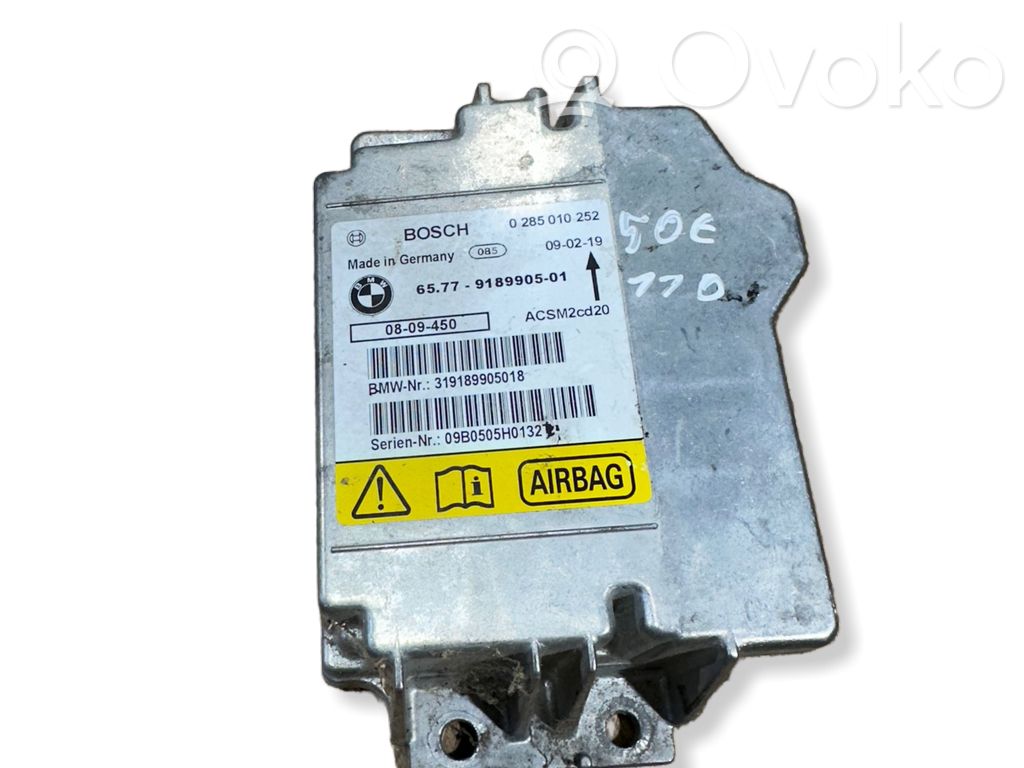 Airbag control unit/module   9189905,0285010252,ACSM2C020,319189905018