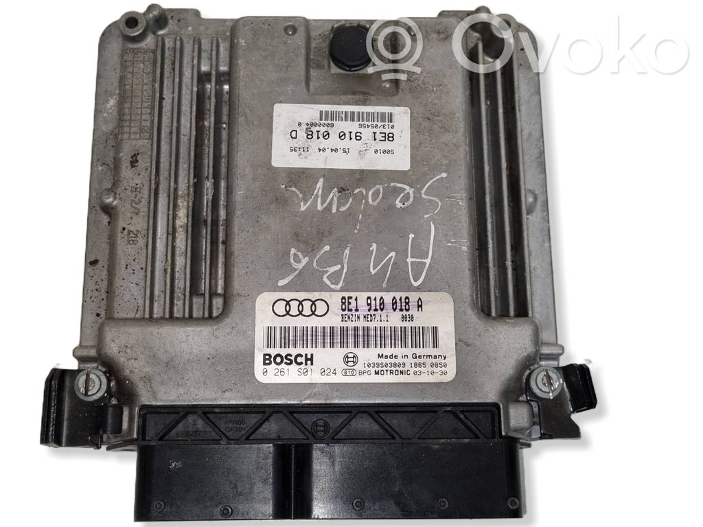 Audi A4 S4 B6 8E 8H Engine ECU kit and lock set 