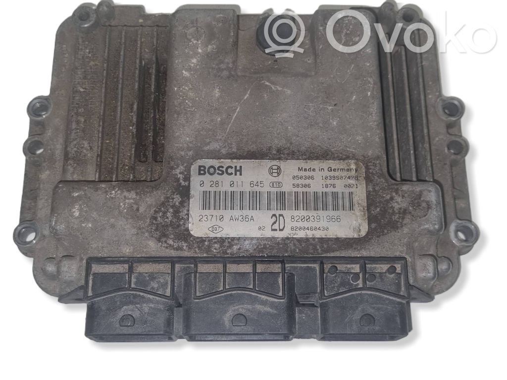 Engine control unit/module   0281011645,8200460430,8200391966,23710AW36A