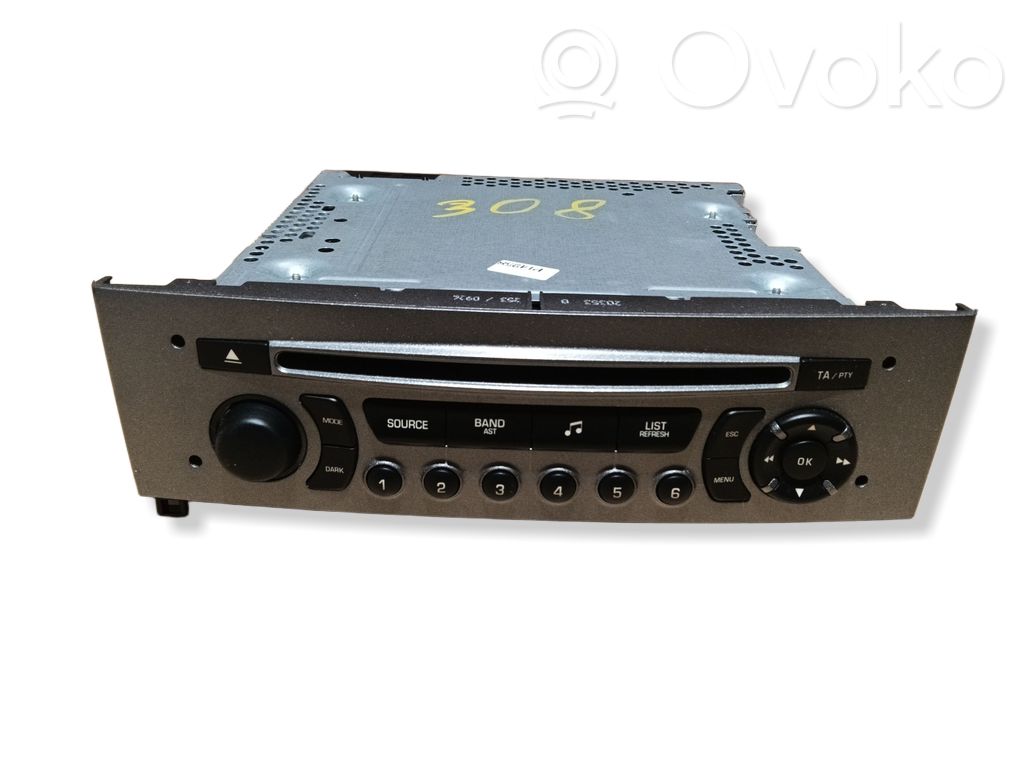 Peugeot 308 Unitate principală radio/CD/DVD/GPS 