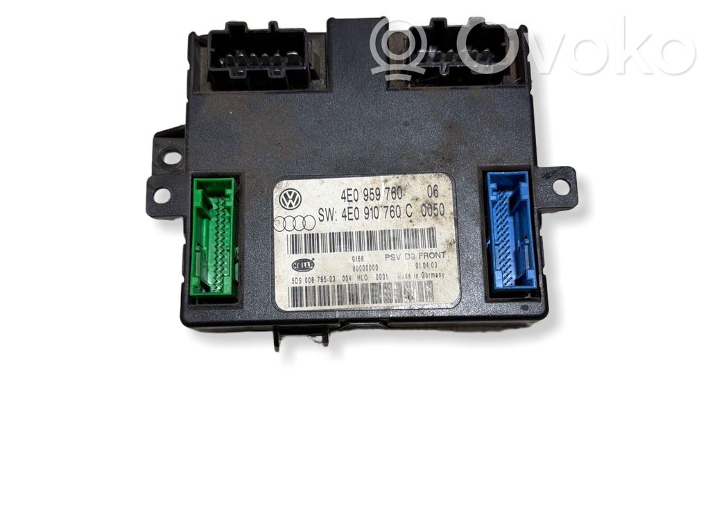 Modulo di controllo sedile   4E0959760,5DS00879503,4E0910760C