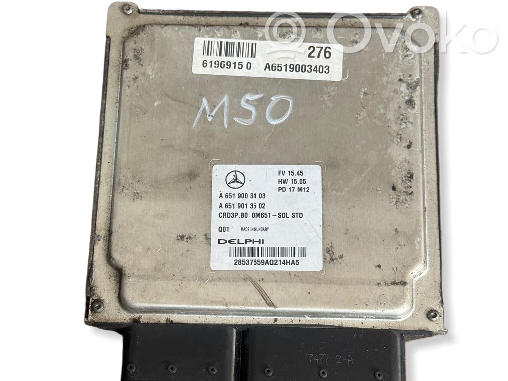 Engine control unit/module   A6519003403,A6519013502