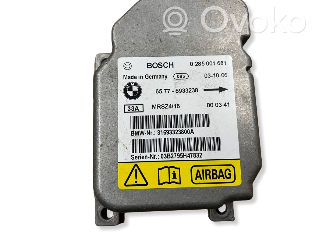 Unidad de control/módulo del Airbag   65776933238,6933238,0285001681,31693323800A