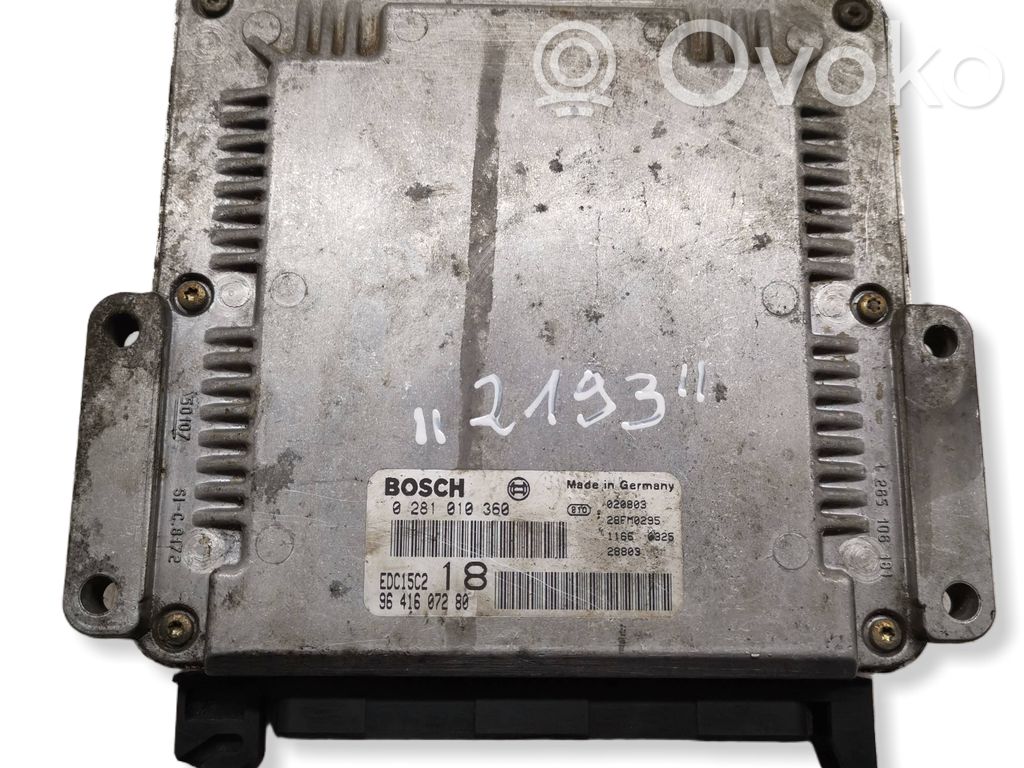 Citroen Berlingo Engine control unit/module 
