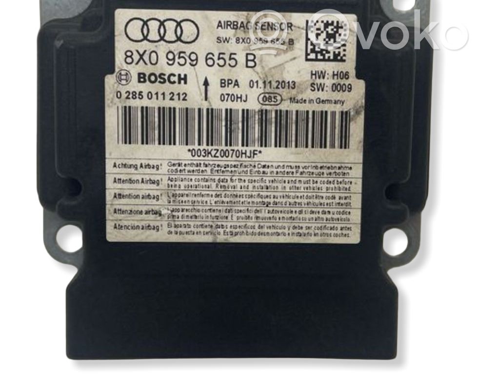 Airbag control unit/module   8X0959655B,0285011212