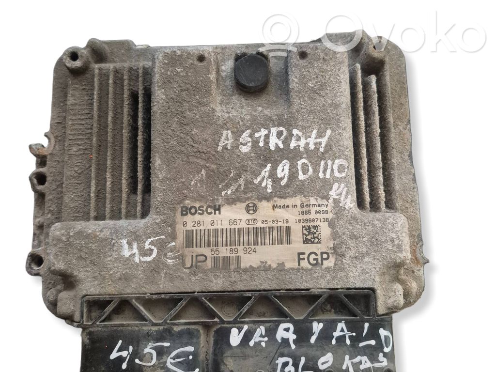 Opel Astra H Engine control unit/module ECU 