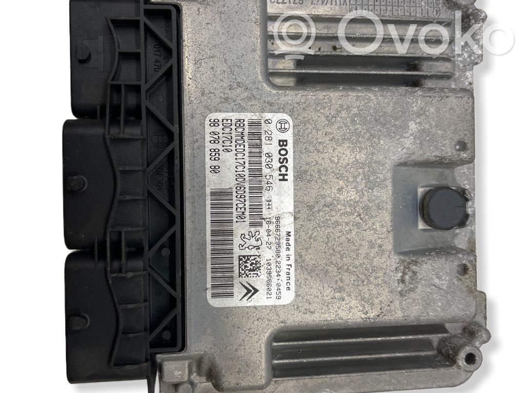 Engine control unit/module   9666729580,0281030546,07885980,EDC17C10